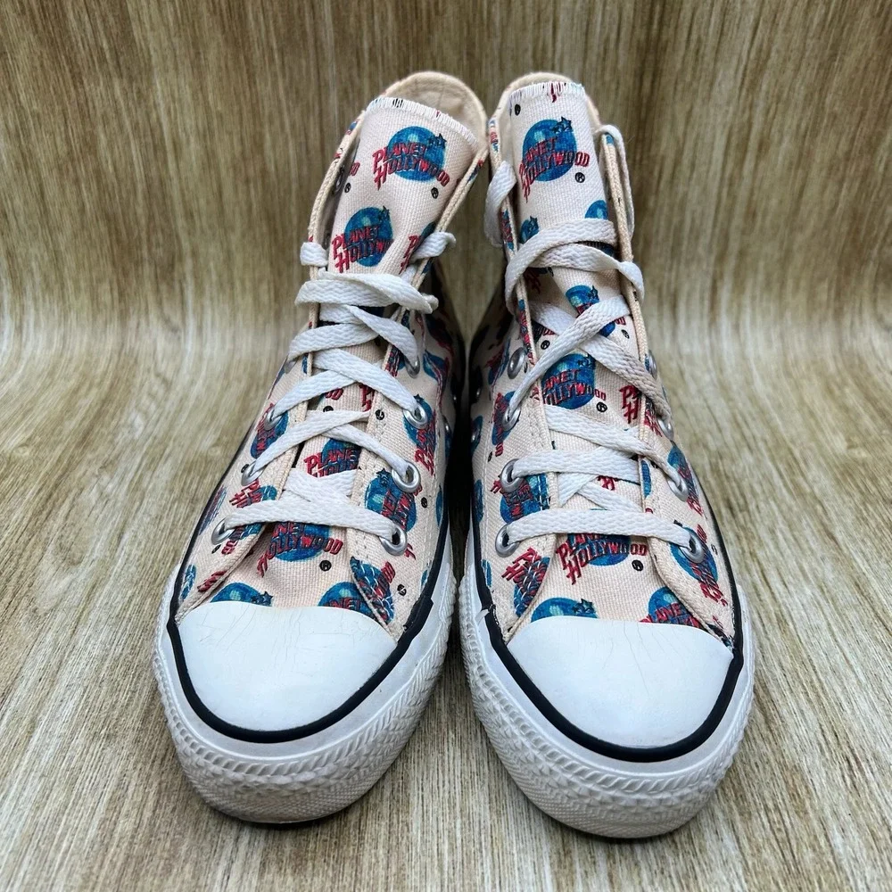 Converse All Star Planet Hollywood Mens Size 5.5 Womens 7.5 High Top Made In USA - Picture 2 of 10